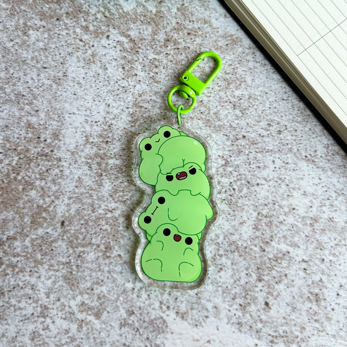 Frog tower acrylic keychain