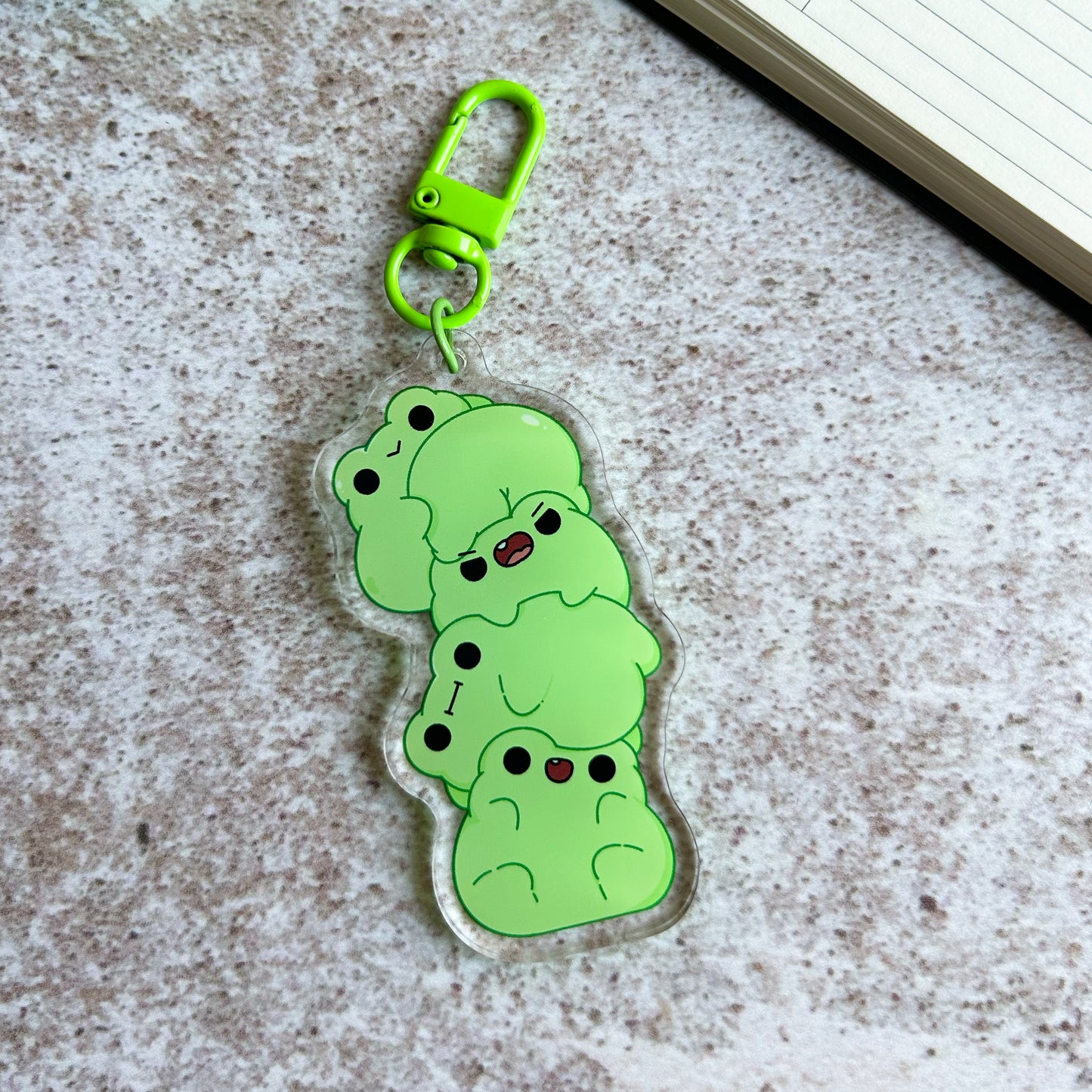 Frog tower acrylic keychain