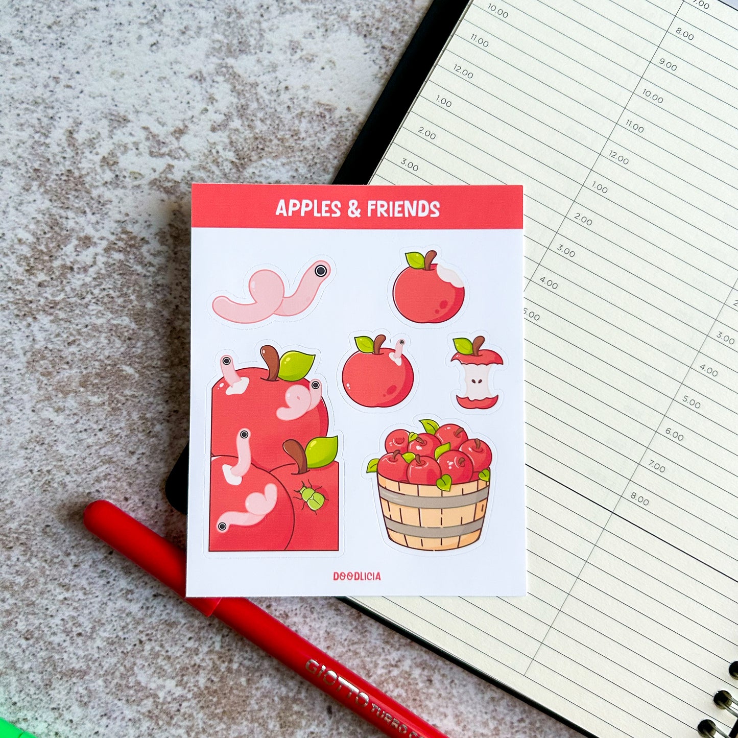 Apples & Friends | sticker sheet