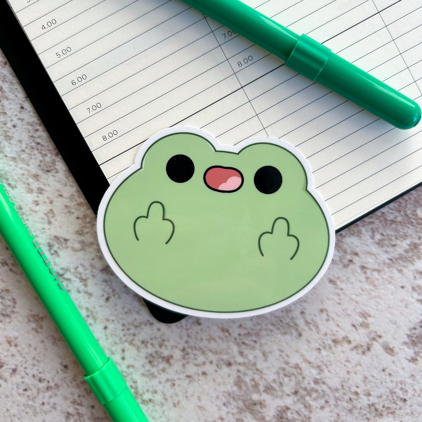Fuck you | die cut frog sticker