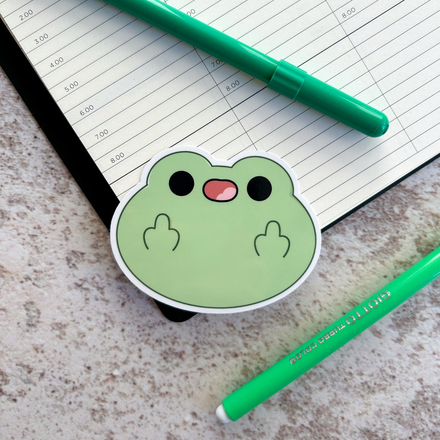 Fuck you | die cut frog sticker