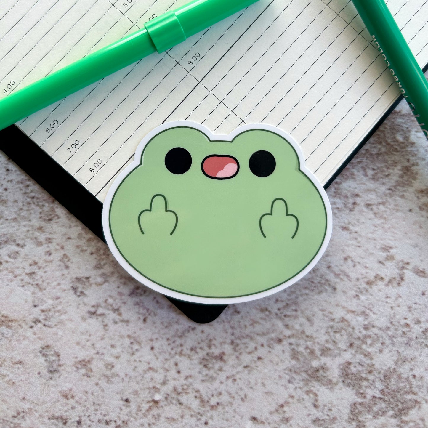 Fuck you | die cut frog sticker