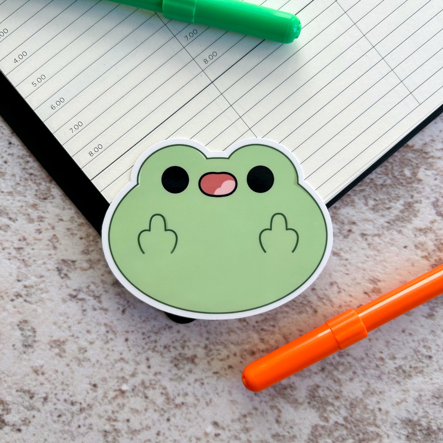 Fuck you | die cut frog sticker