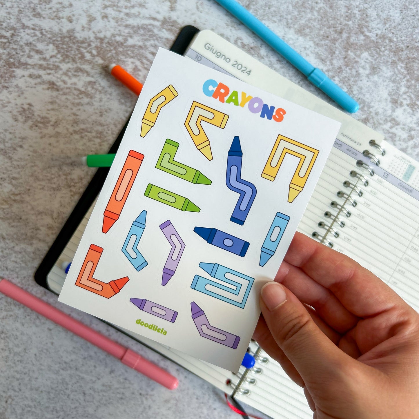 Crayons | sticker sheet