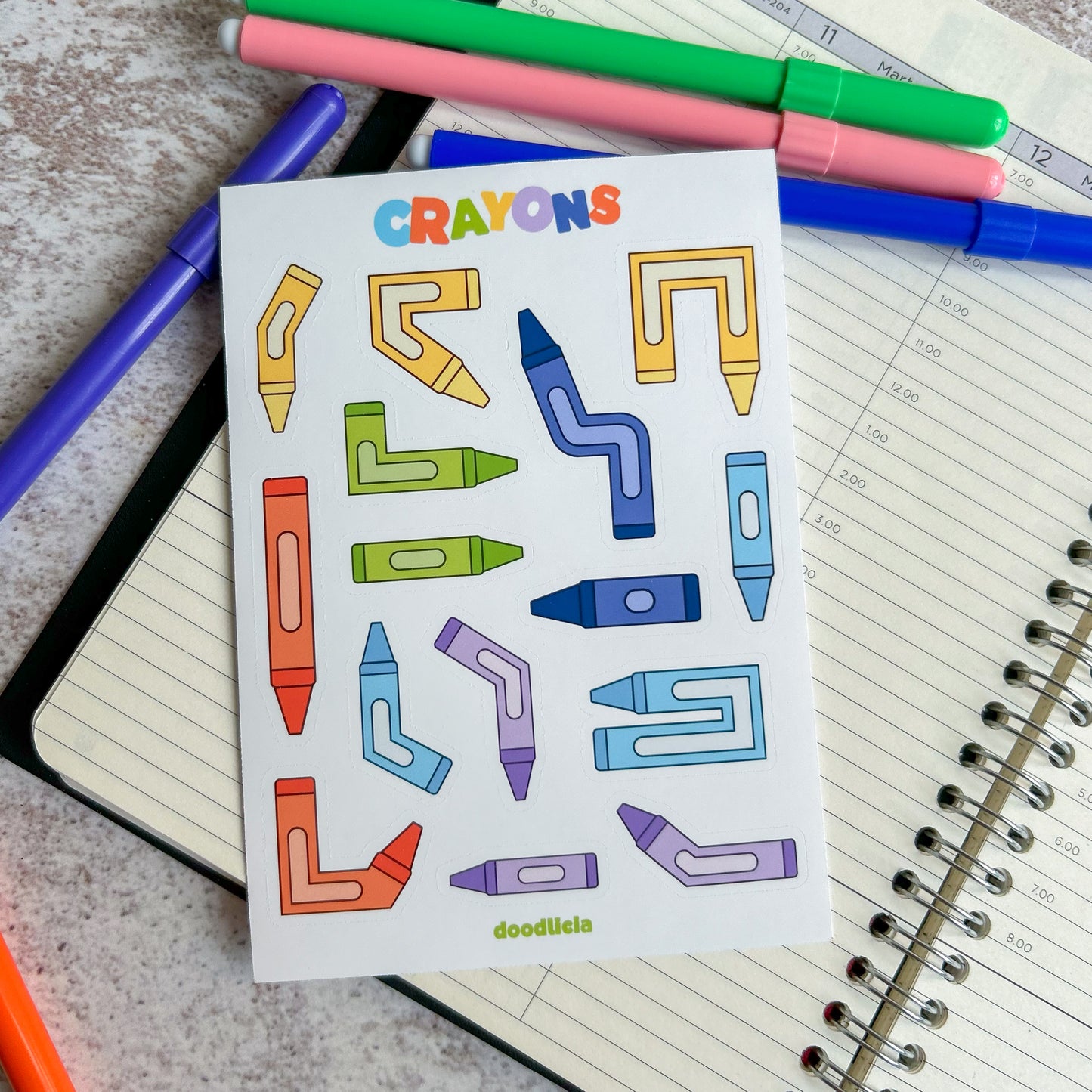 Crayons | sticker sheet
