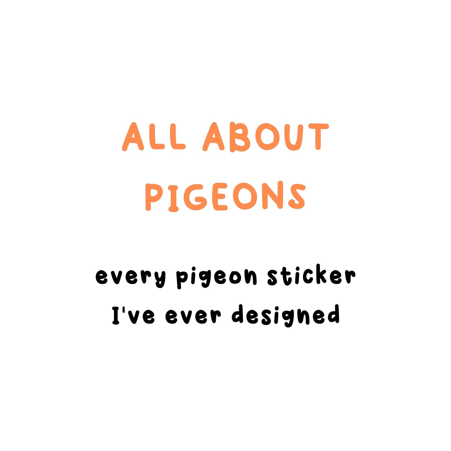 All about pigeons | pigeon stickers bundle