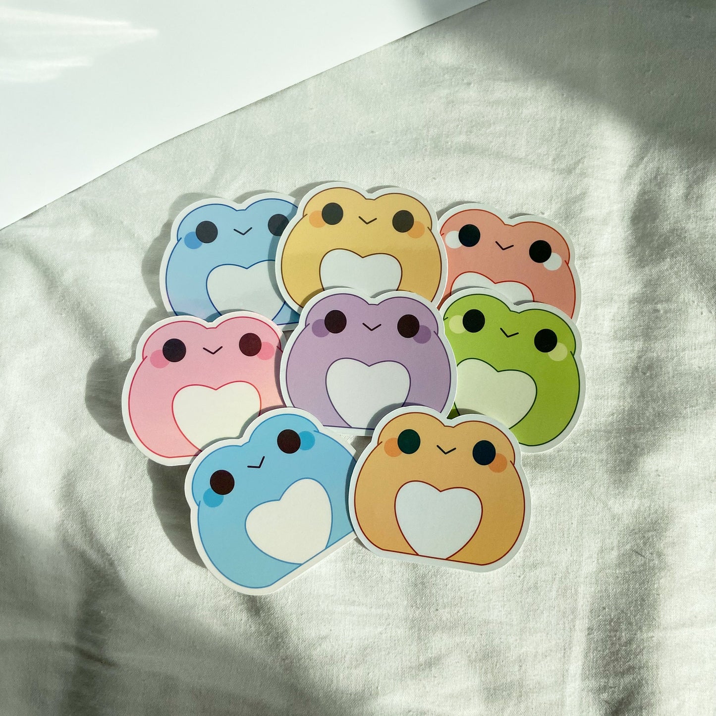 Colorful Froggos - holographic die cut stickers bundle | journal sticker | kawaii stationery | frog stickers | scrapbook stickers