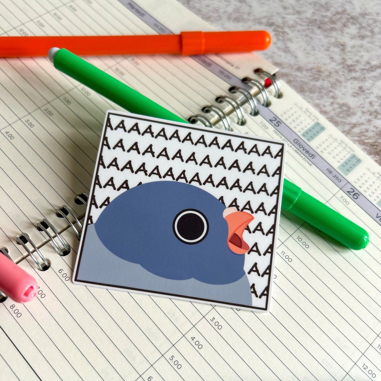 Desperate pigeon die cut sticker | cute stationery | journaling sticker | bujo | vinyl sticker | laptop sticker