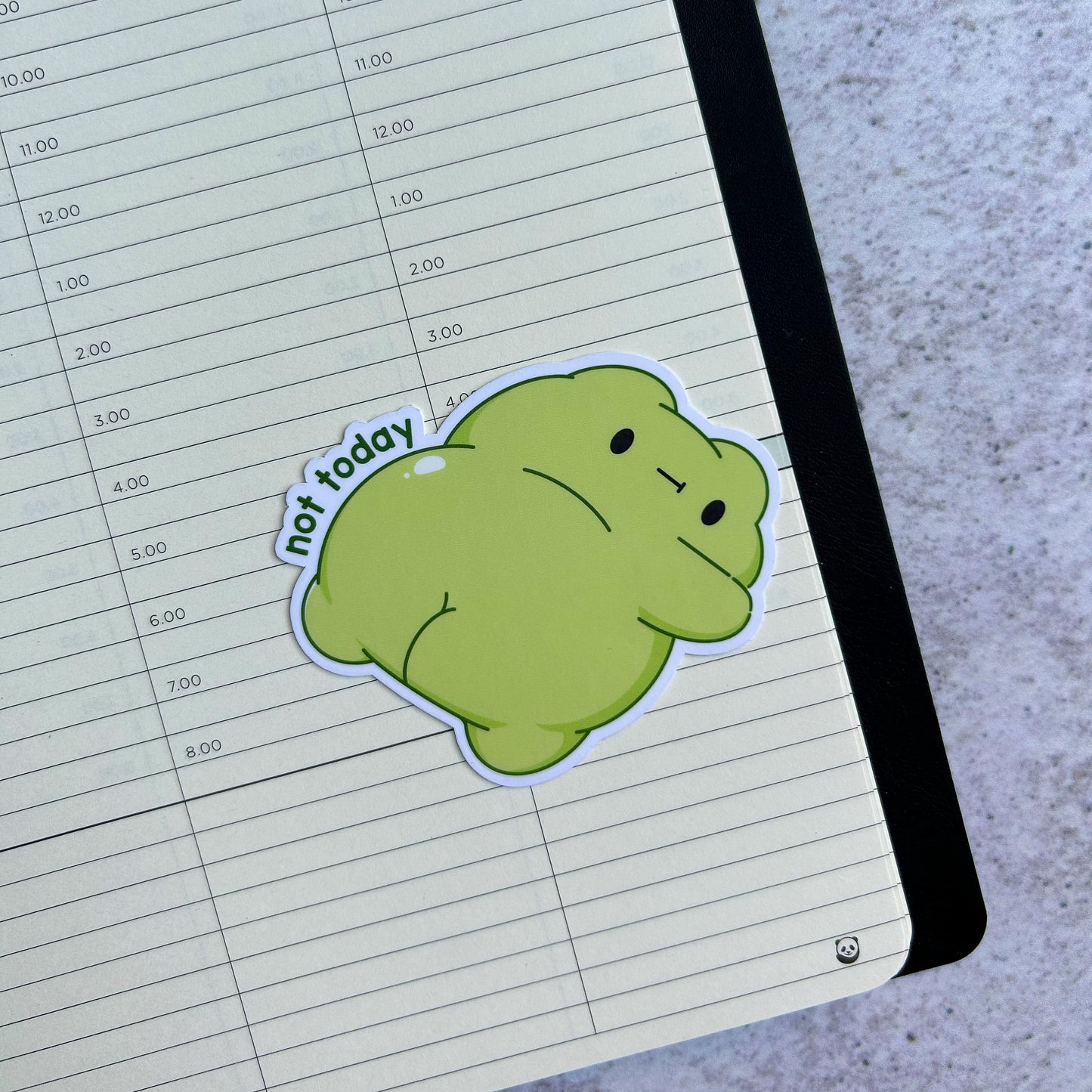 Not today frog die cut sticker | bujo | cute stationery | journaling sticker | vinyl sticker | laptop sticker | relatable puns