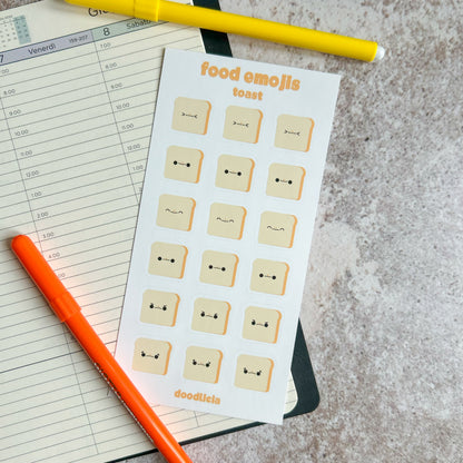 Food emojis stickers - sticker sheet