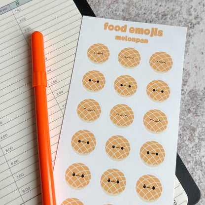 Food emojis stickers - sticker sheet
