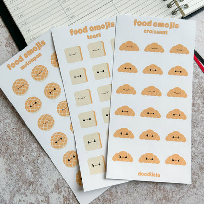 Food emojis stickers - sticker sheet