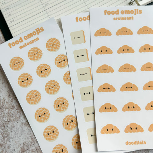 Food emojis stickers - sticker sheet