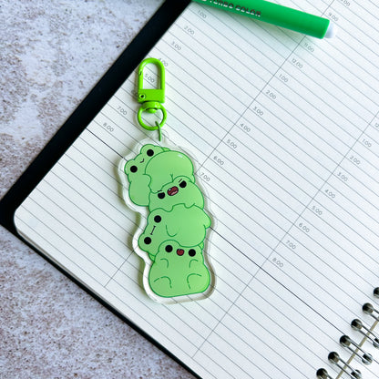 Frog tower acrylic keychain