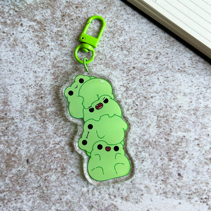 Frog tower acrylic keychain