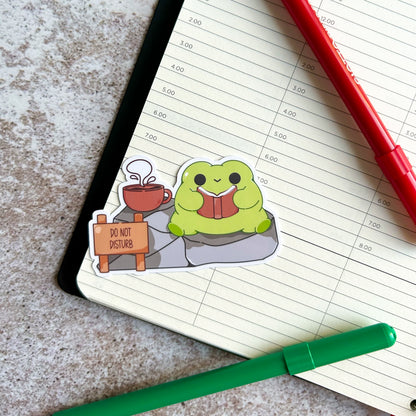 Do not disturb! | die cut frog sticker