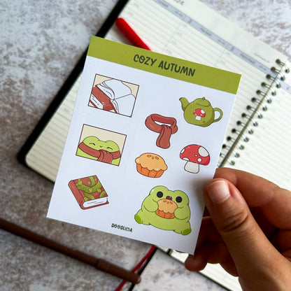 Cozy Autumn | Frog Sticker Sheet
