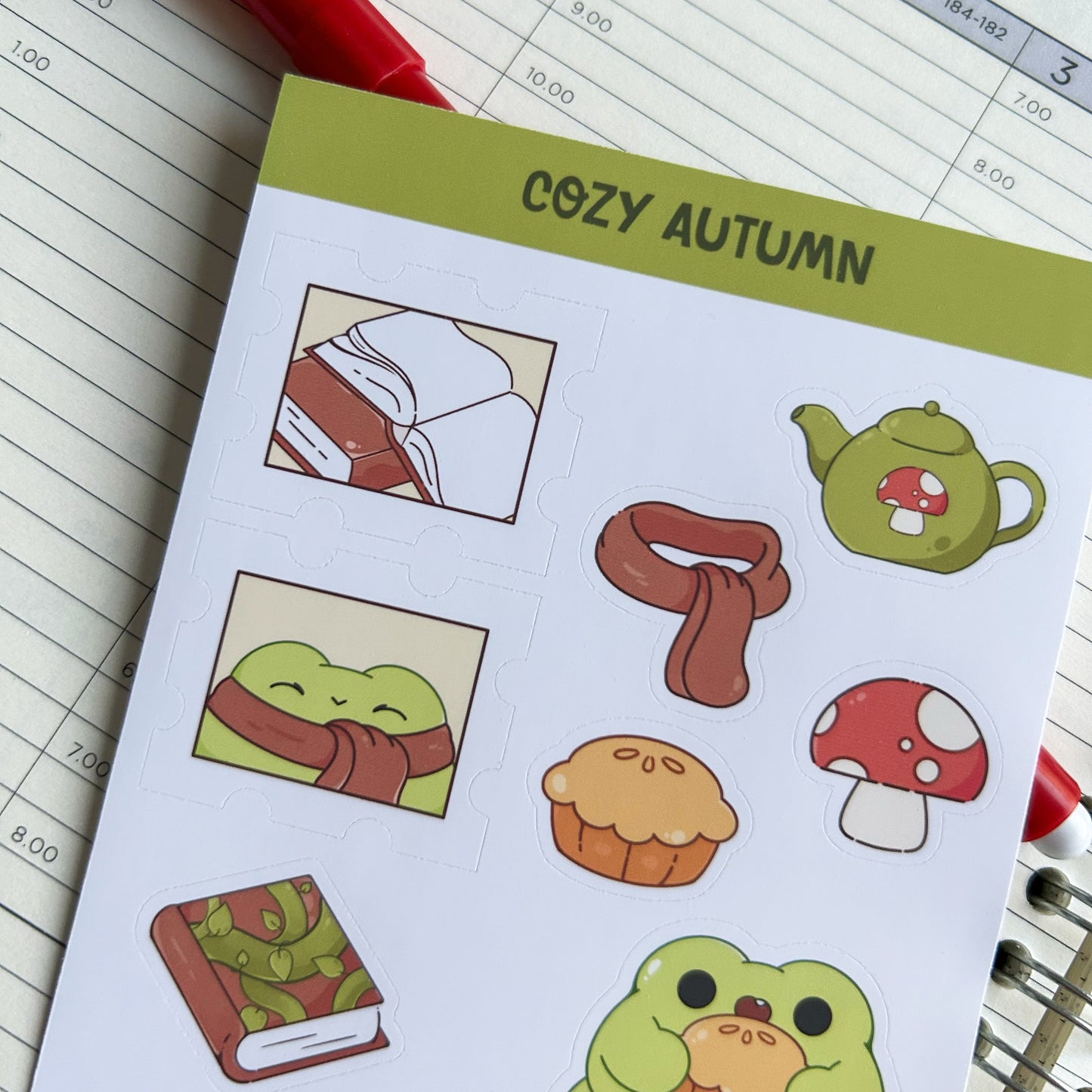 Cozy Autumn | Frog Sticker Sheet