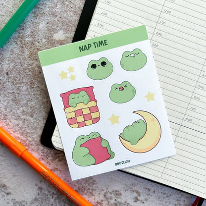 Nap time sticker sheet | frog stickers