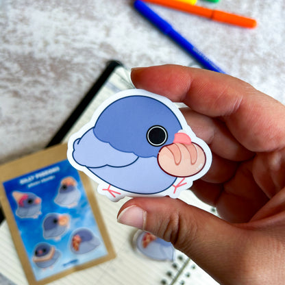 Silly pigeons blind bag | acrylic phone charm + sticker | acrylic keychain