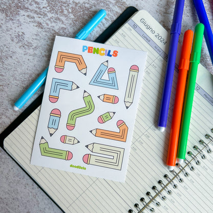 Pencils | sticker sheet