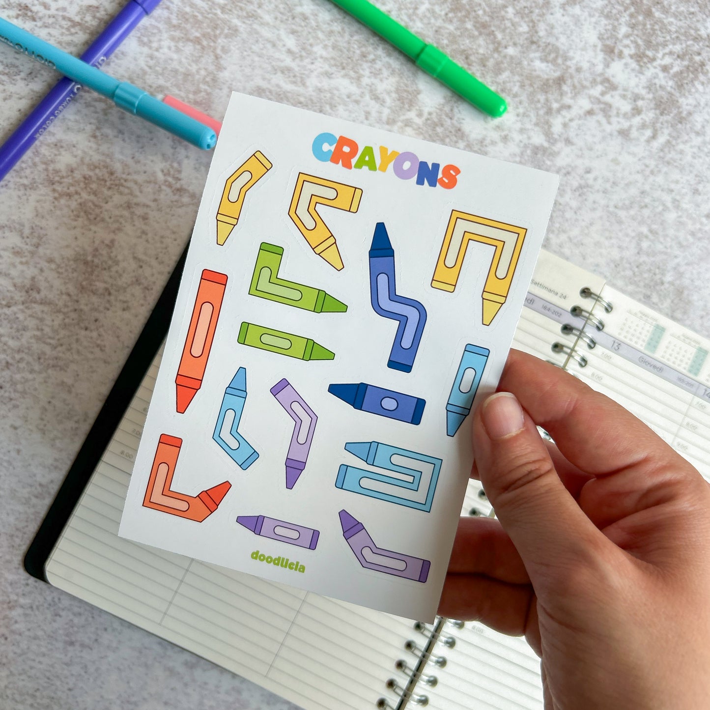 Crayons | sticker sheet