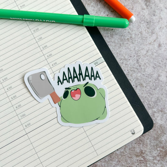 Screaming frog - die cut sticker