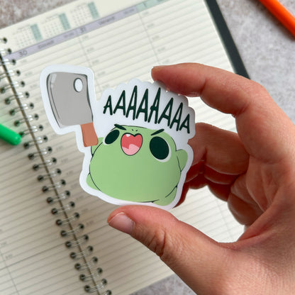Screaming frog - die cut sticker