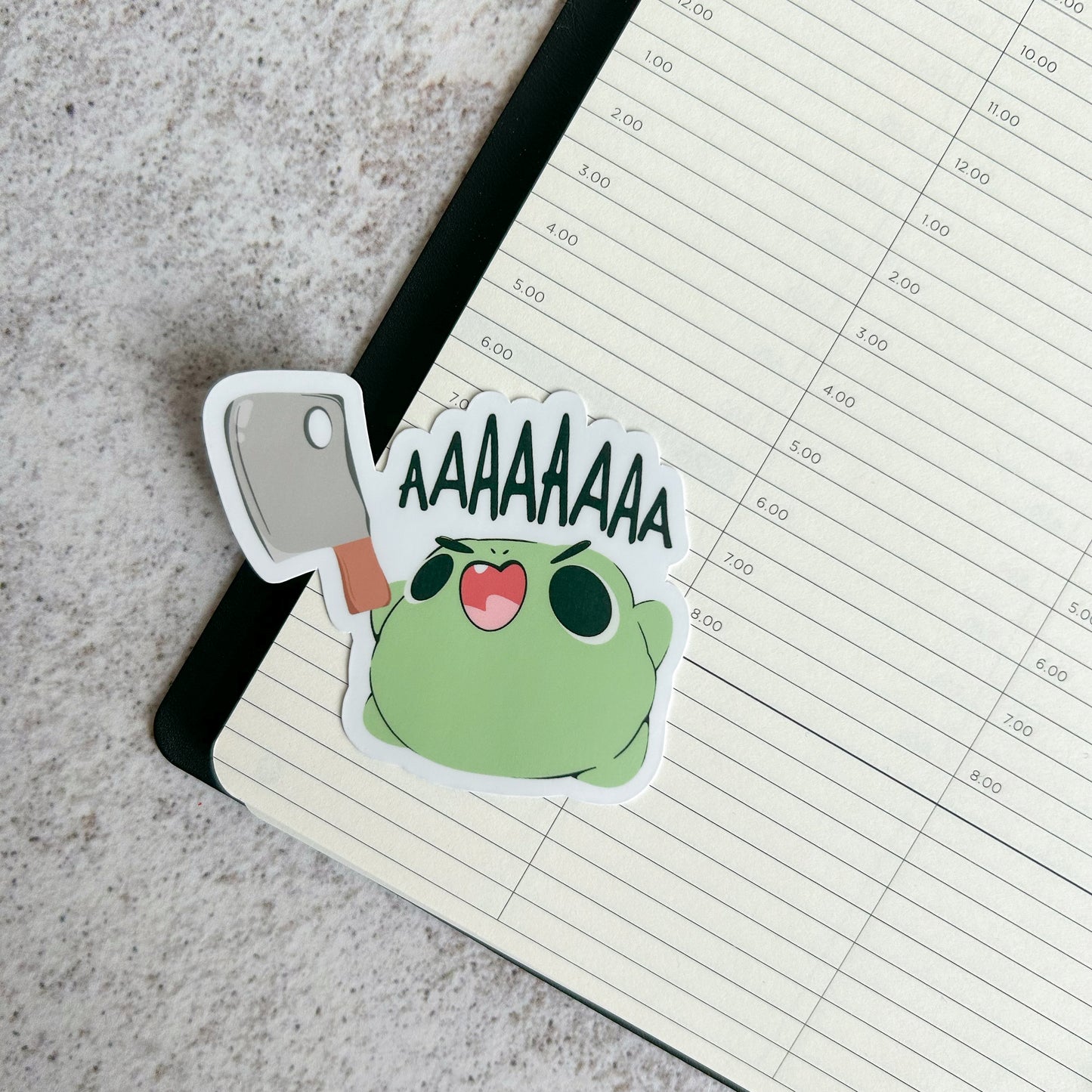 Screaming frog - die cut sticker