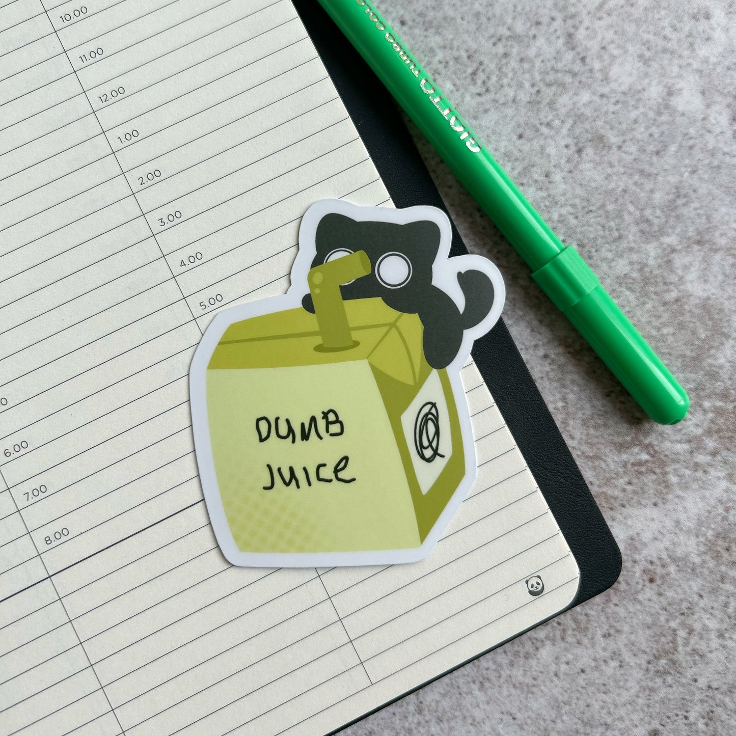 "Dumb juice" cute cat sticker - die cut sticker
