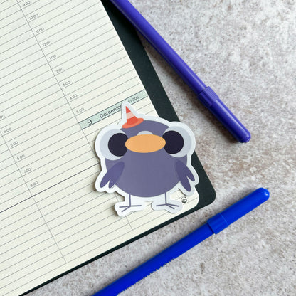 Traffic cone pigeon sticker - die cut sticker