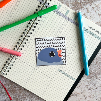 Desperate pigeon die cut sticker | cute stationery | journaling sticker | bujo | vinyl sticker | laptop sticker