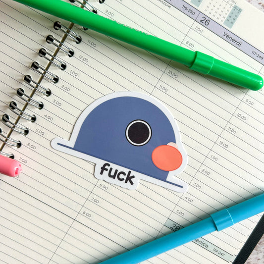 Fuck pigeon die cut sticker | cute stationery | journaling sticker | bujo | vinyl sticker | laptop sticker