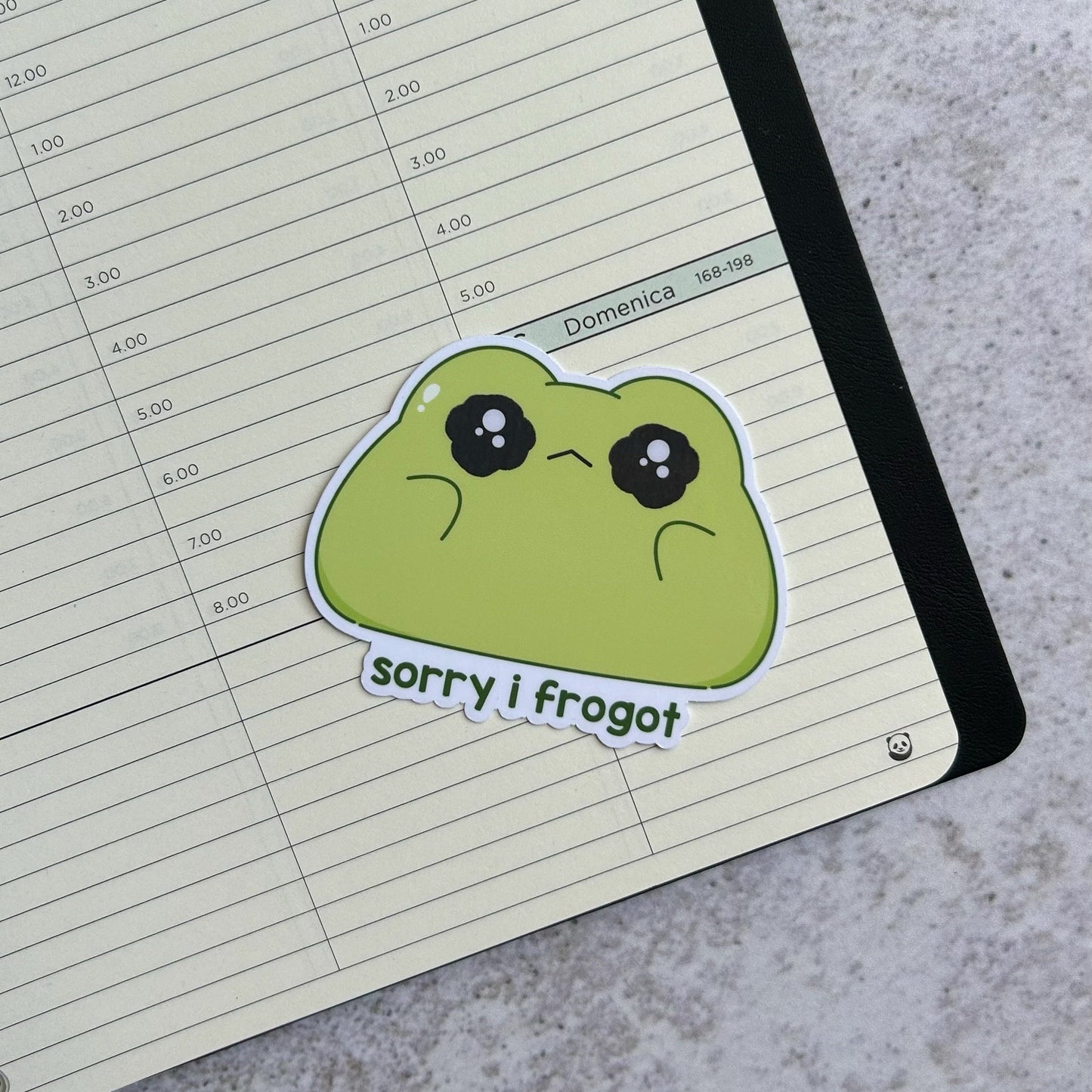 Sorry I frogot frog die cut sticker | bujo | cute stationery | journaling sticker | vinyl sticker | laptop sticker | relatable puns