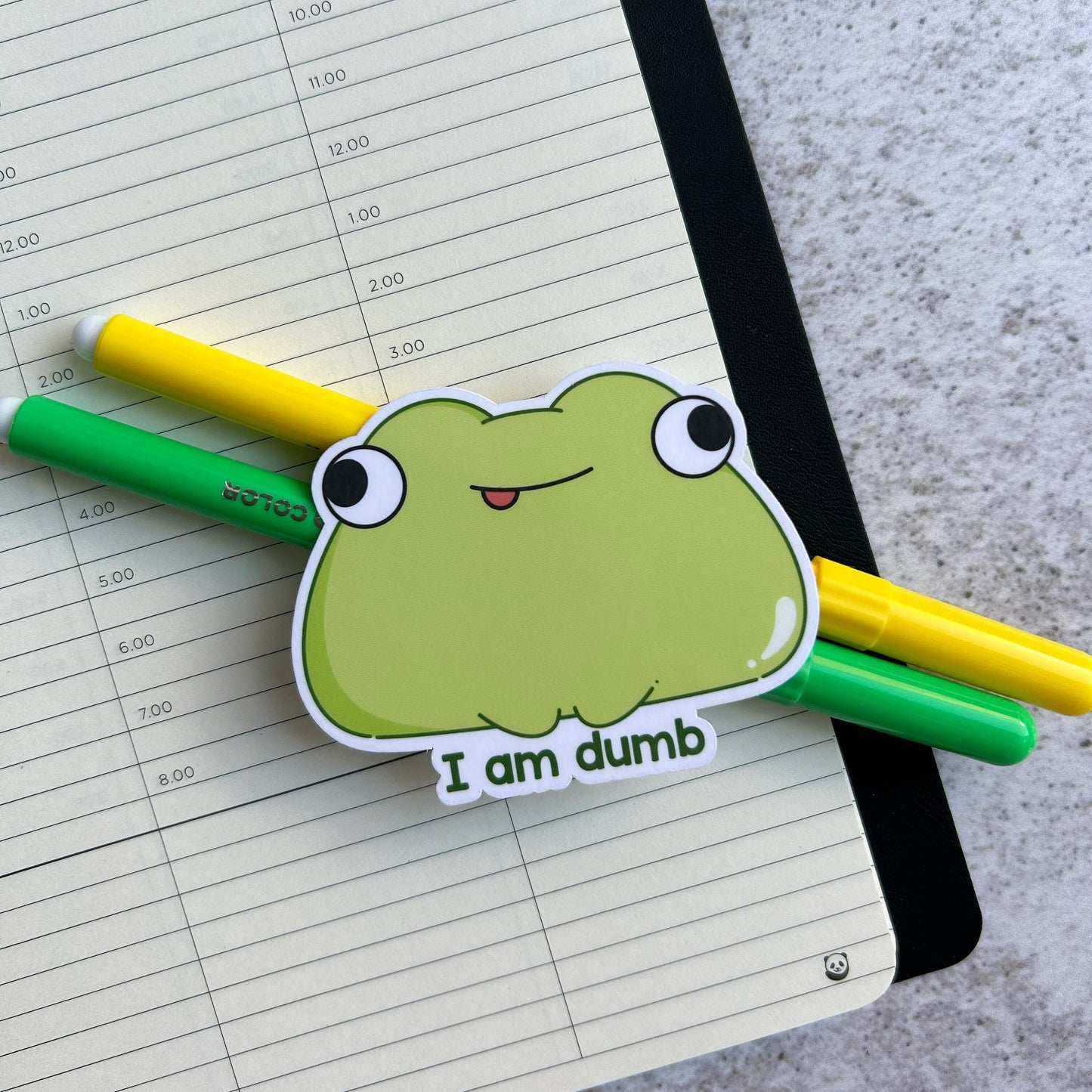 I am dumb frog die cut sticker | bujo | cute stationery | journaling sticker | vinyl sticker | laptop sticker | relatable puns