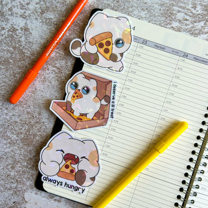 Cat bundle holographic die cut stickers | bujo | cute stationery | journaling sticker | vinyl sticker | laptop sticker | journaling supplies
