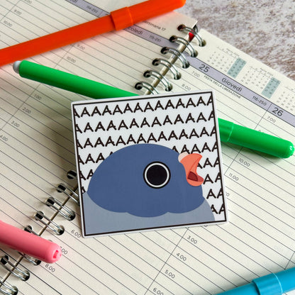 Desperate pigeon die cut sticker | cute stationery | journaling sticker | bujo | vinyl sticker | laptop sticker